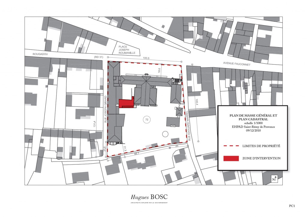 01 Ehpad Plan masse Saint Rémy de Provence architecture architecte jean Hugues Bosc