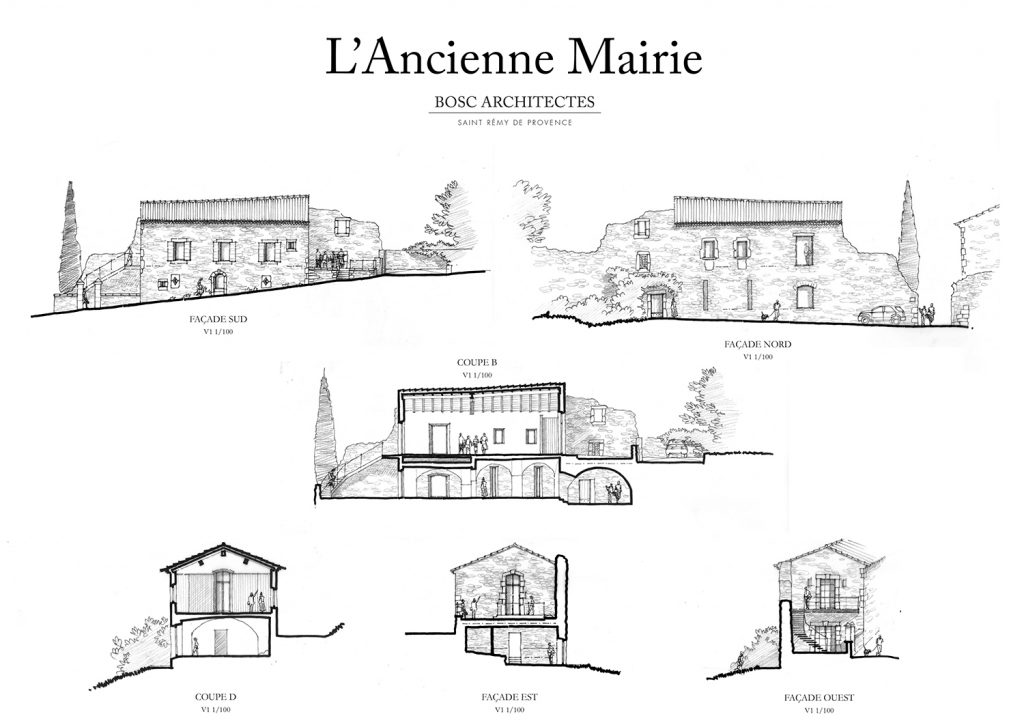 bosc architecte concours mairie eygalieres restauration mas bastide musée 01